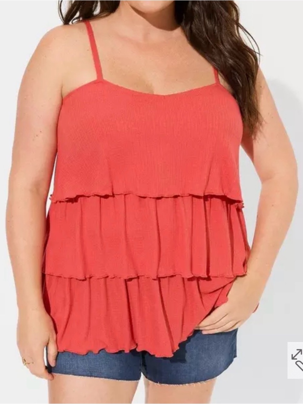 NWT Torrid Heritage Slub Square Neck Tiered Cami Size 4x (26)